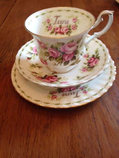 ROYAL ALBERT JUNE FLOWERS OF THE MONTH TRIO